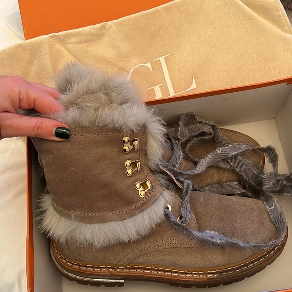 AGL combat suede boot w fur 7.5 - Picture 4 of 5